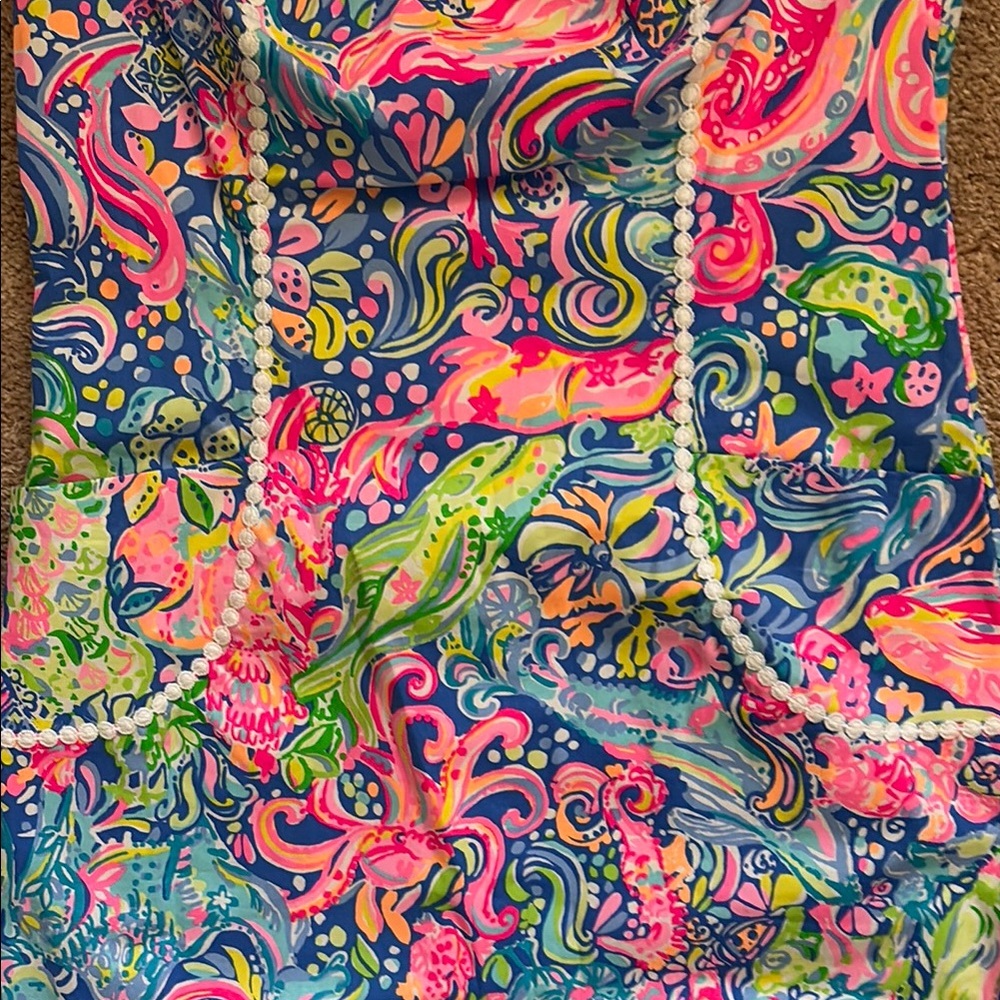 Lilly Pulitzer Pink and Blue Sheath Mini Shift CoralLynn Dress 60 Animals New! - Picture 4 of 10
